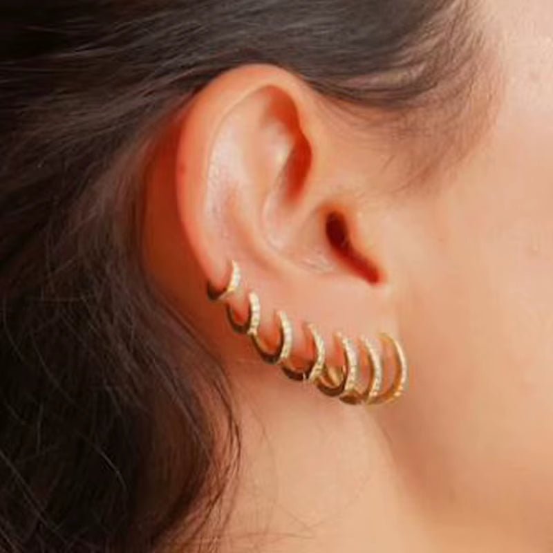 Stainless Steel Minimal Hoop Earrings - TakeCareBaby