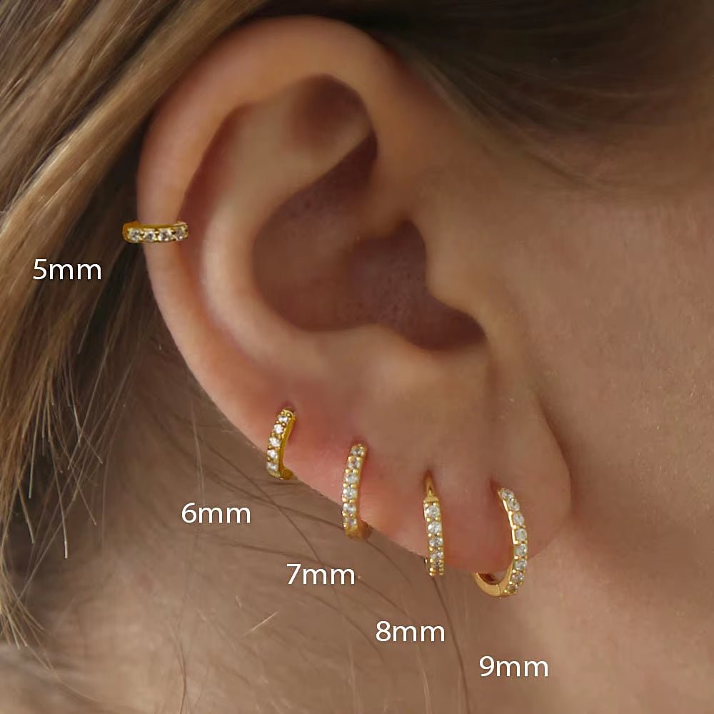 Stainless Steel Minimal Hoop Earrings - TakeCareBaby