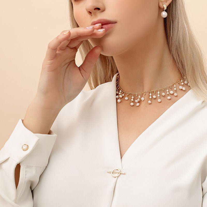 Women'S Fashion Natural Freshwater Pearl Tassel Necklace - TakeCareBaby