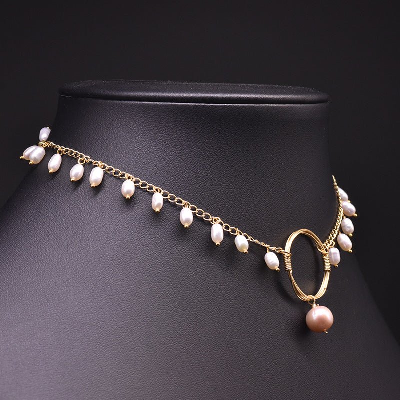 Women'S Fashion Natural Freshwater Pearl Tassel Necklace - TakeCareBaby
