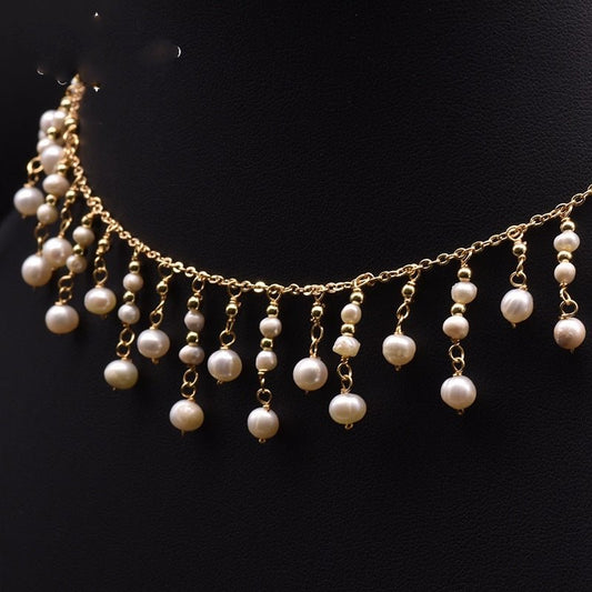 Women'S Fashion Natural Freshwater Pearl Tassel Necklace - TakeCareBaby